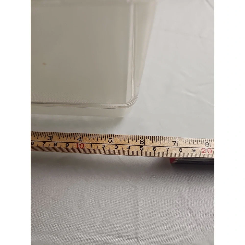 Vintage Will Hold Clear Lucite Sewing Box Gold Floral Craft Storage Carry Case
